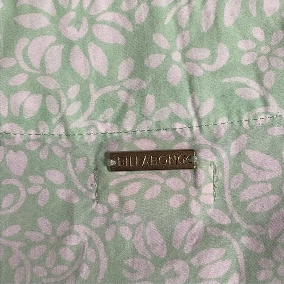 Billabong Light Green Floral Mini Skirt size 25 NWT - Picture 6 of 9